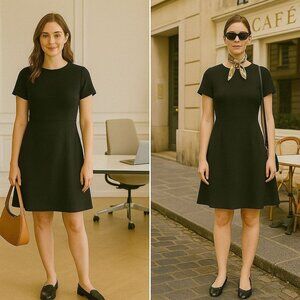 Brooks Brothers Womens Black Dress 6 QuietLuxury MinimalistChic Court Core